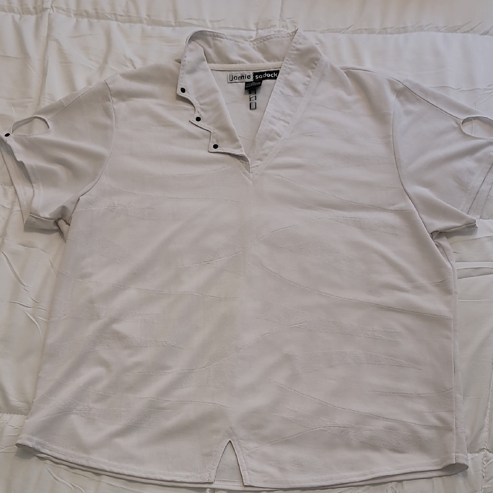 Jamie Sadock White Casual Button Down Shirt